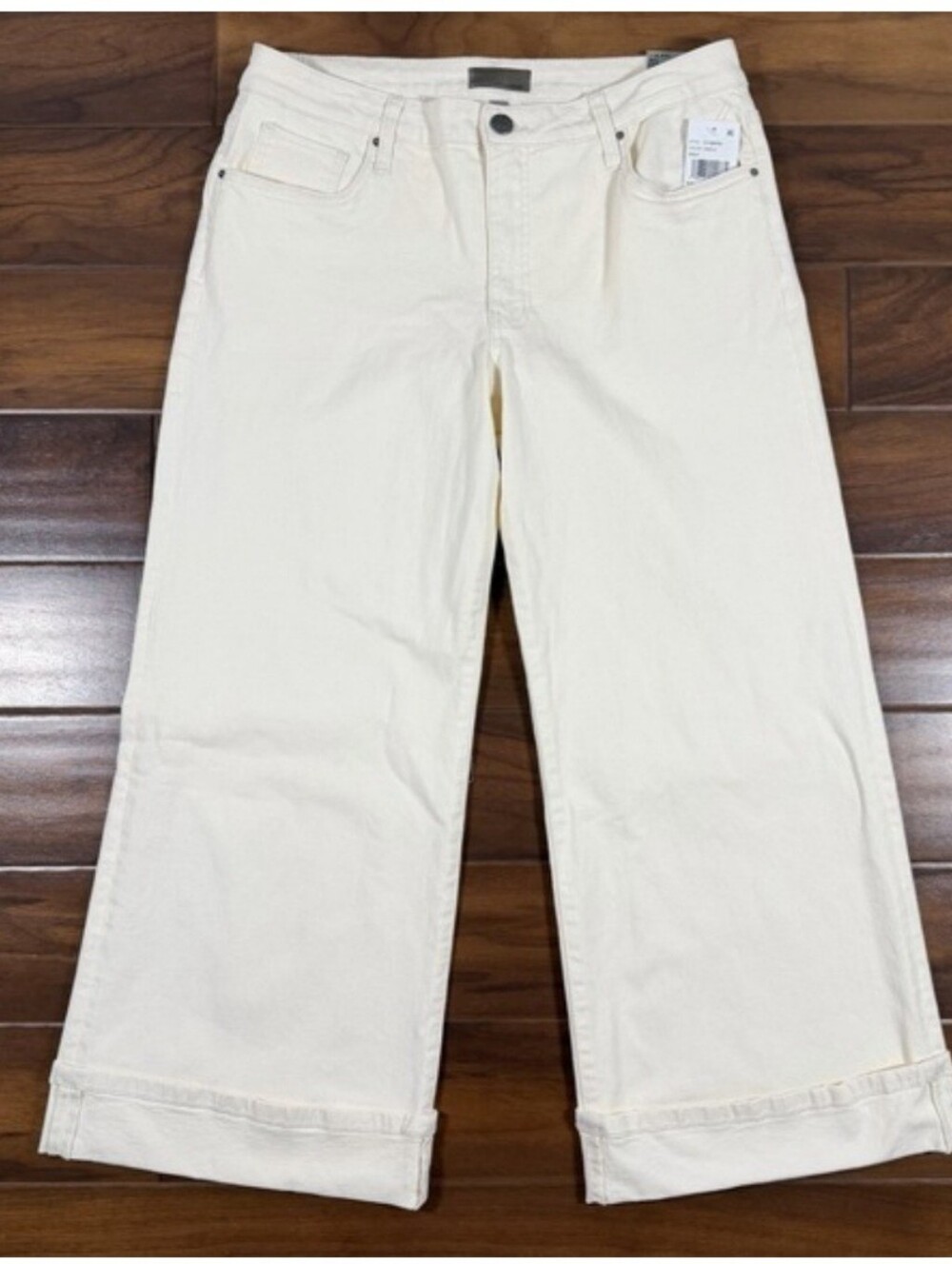 Kut from the Kloth Wide Leg Jeans in Cream